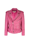 Cooper - Hide & Seek Star Studded Leather Jacket in Pink