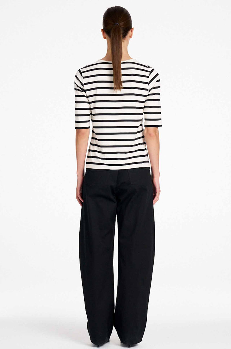 Signature Mela Purdie - Half Sleeve Top in Trunk Stripe Jersey