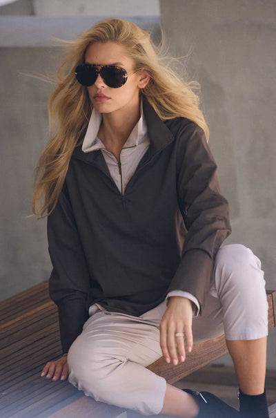 Mela Purdie - Half Zip Blouse in Gravitene