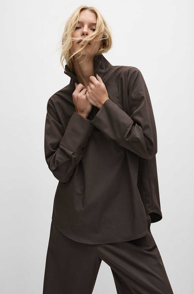 Mela Purdie - Half Zip Blouse in Gravitene