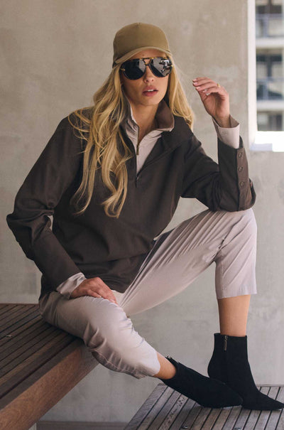 Mela Purdie - Half Zip Blouse in Gravitene