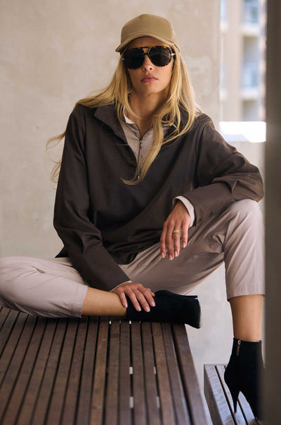 Mela Purdie - Half Zip Blouse in Gravitene