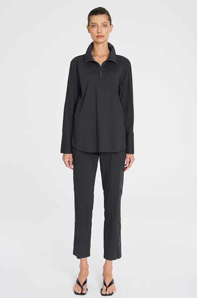 Mela Purdie - Half Zip Blouse in Microprene
