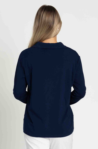 Mela Purdie - Half Zip Sweater in Denim