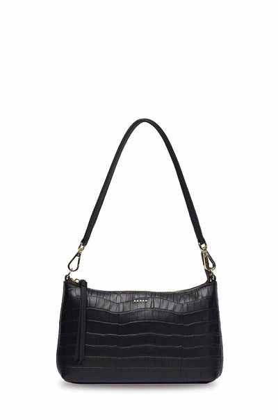 Saben - Haven Shoulder Bag in Black Croc