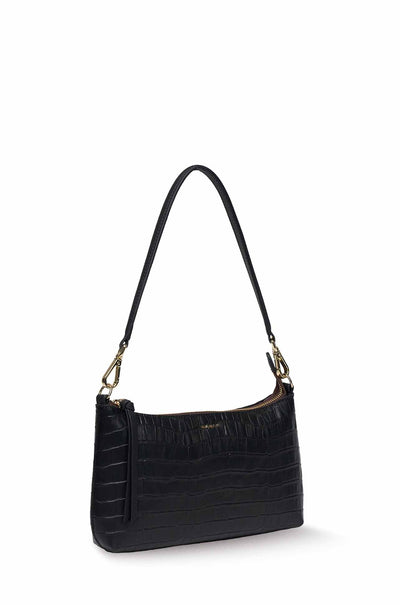 Saben - Haven Shoulder Bag in Black Croc