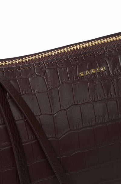 Saben - Haven Shoulder Bag in Cacao Croc