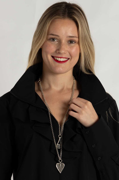 Pewter - Heart Necklace
