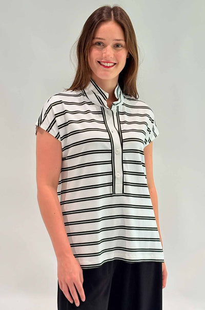 Mela Purdie - Henley Tank in Dual Stripe Jersey