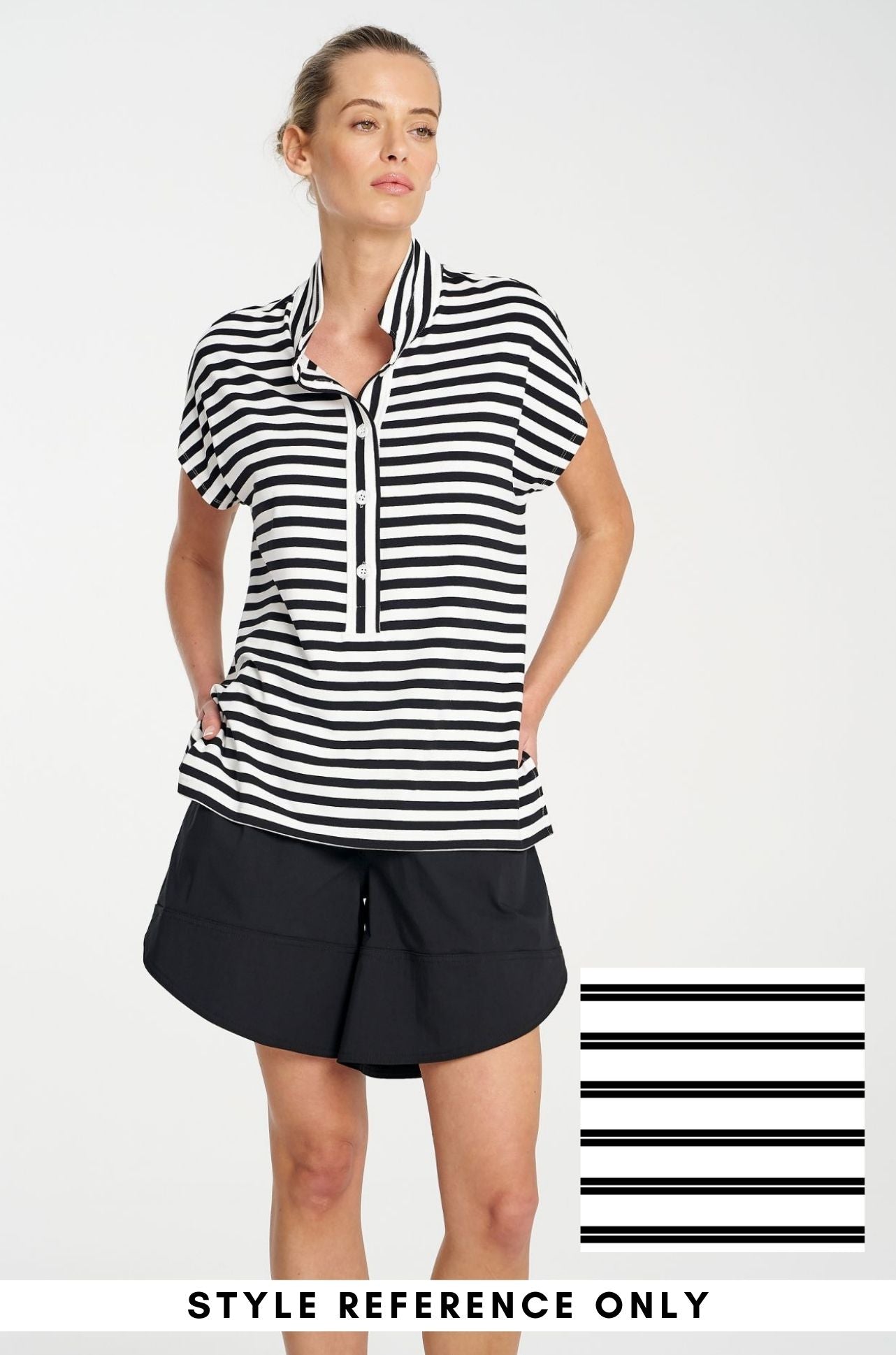Mela Purdie - Henley Tank in Dual Stripe Jersey