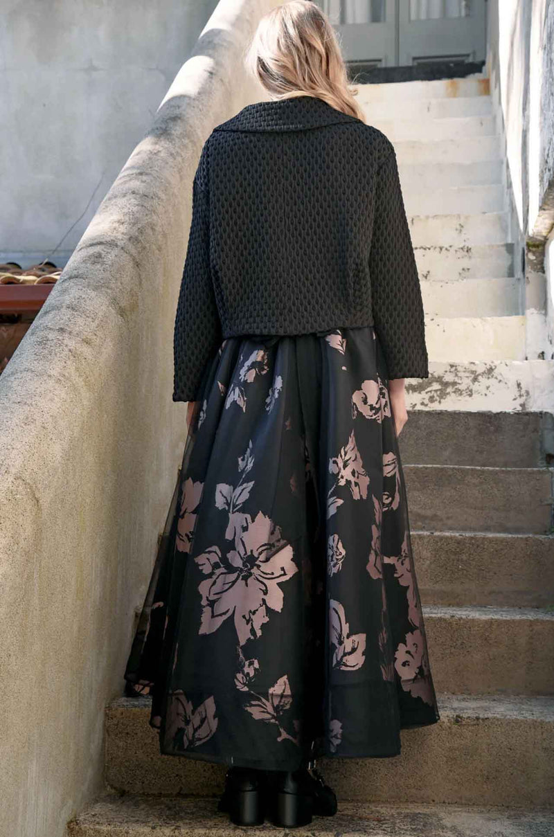 Trelise Cooper - Enter The Bloom How Bow Can You Go Skirt in Black/Pink