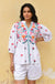 Azure and Indigo - Hummingbird Embroidered Shirt