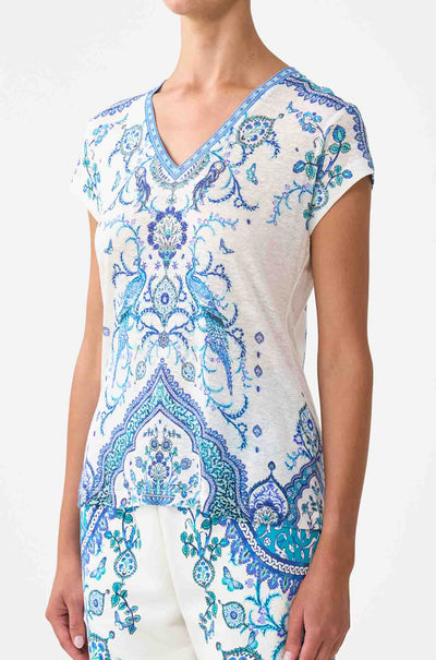 Camilla - Isnik Lullaby V Neck Fitted Tee