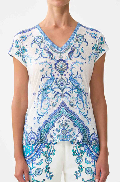Camilla - Isnik Lullaby V Neck Fitted Tee