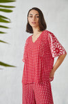 Verge - Inspire Top in Red Print