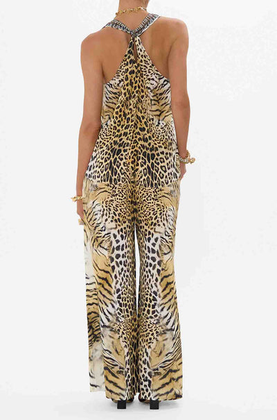 Camilla - Jaguar V Neck Top w/ Knot Back
