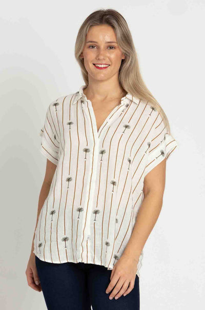 Rails - Jamie Shirt in Stripe Palms