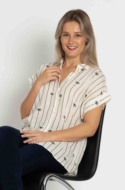 Rails - Jamie Shirt in Stripe Palms