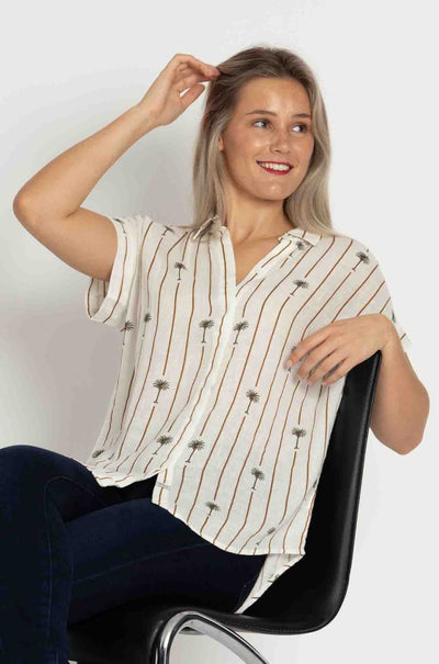 Rails - Jamie Shirt in Stripe Palms