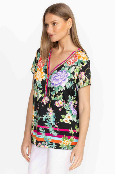 Johnny Was - The Janie Favorite Button Neck Tee