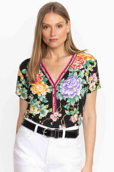 Johnny Was - The Janie Favorite Button Neck Tee