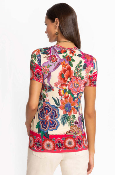 Johnny Was - The Janie Favorite Short Sleeve Crew Neck Tee in Kallie Scarf