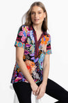 Johnny Was - The Janie Favorite Short Sleeve Swing Polo in Caetana Print