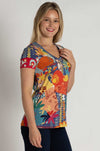 Johnny Was - The Janie Favorite Short Sleeve V-Neck Tee in Liberty Print