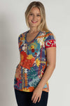 Johnny Was - The Janie Favorite Short Sleeve V-Neck Tee in Liberty Print