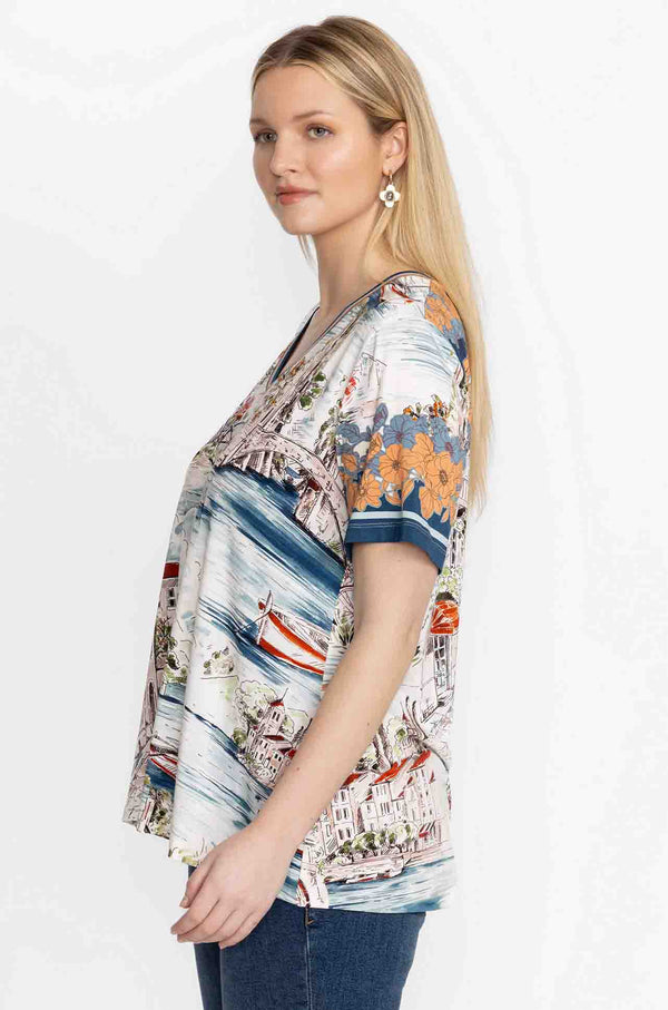 Johnny Was - Cassia Raw Detail Swing Tee