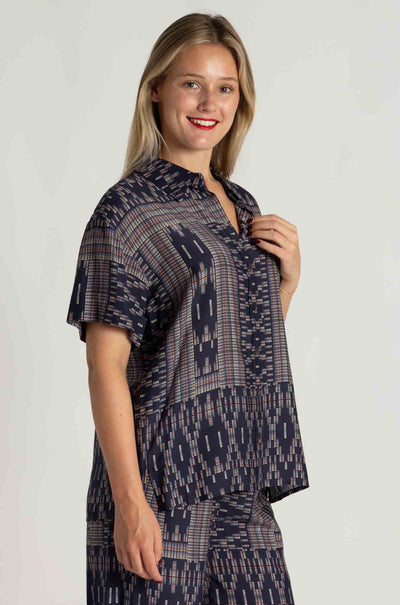 zoe kratzmann - jaunt top in midnight aztec