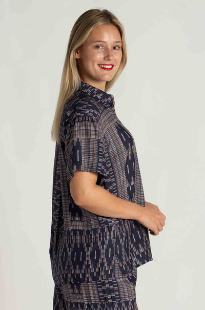 zoe kratzmann - jaunt top in midnight aztec