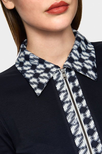 Marc Cain - Jersey Jacket with Cube Print Details