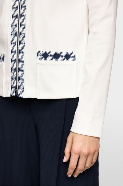 Marc Cain - Jersey Jacket with Cube Print Details