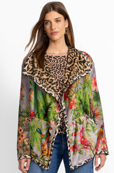 Johnny Was - Joan Wrap Binded Reversible Sherpa Jacket in Bellina