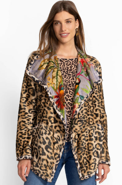 Johnny Was - Joan Wrap Binded Reversible Sherpa Jacket in Bellina