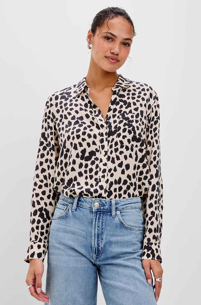 Rails - Josephine Shirt in Taupe Spotted