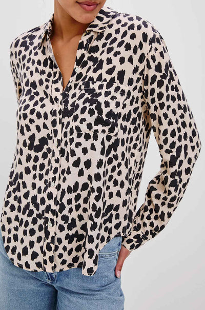 Rails - Josephine Shirt in Taupe Spotted