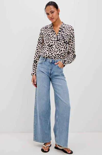 Rails - Josephine Shirt in Taupe Spotted
