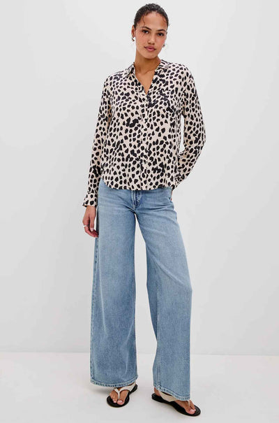 Rails - Josephine Shirt in Taupe Spotted