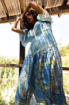 Hale Bob - Kaylee V-Neck Midi Dress in Blue