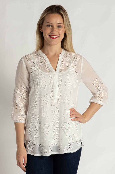 Johnny Was - Kallia Tunic in White