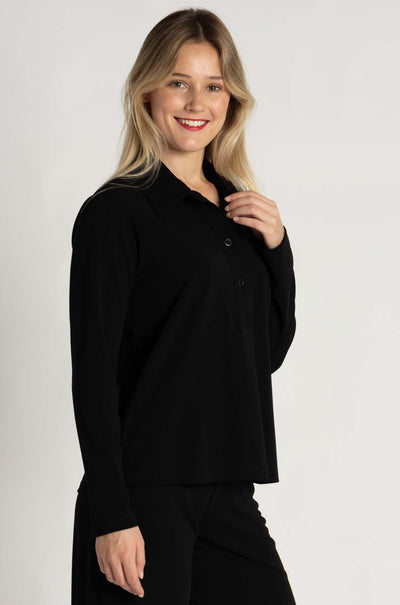 Mela Purdie - Kick Collar Polo in Powder Knit