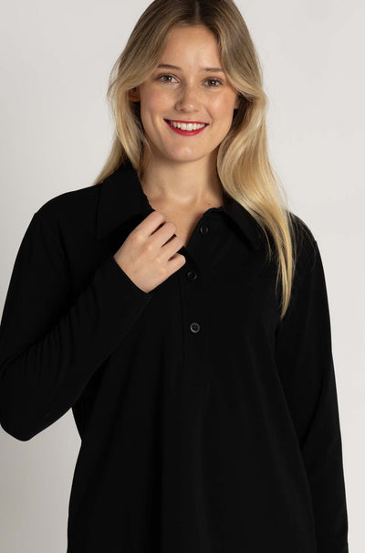 Mela Purdie - Kick Collar Polo in Powder Knit
