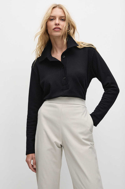 Mela Purdie - Kick Collar Polo in Ridge Ponte
