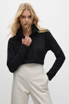 Mela Purdie - Kick Collar Polo in Ridge Ponte