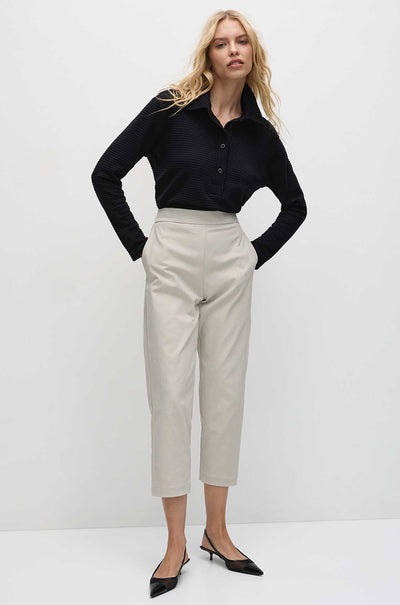Mela Purdie - Kick Collar Polo in Ridge Ponte