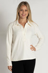 Mela Purdie - Kick Collar Polo in Ridge Ponte