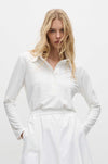 Mela Purdie - Kick Collar Polo in Powder Knit