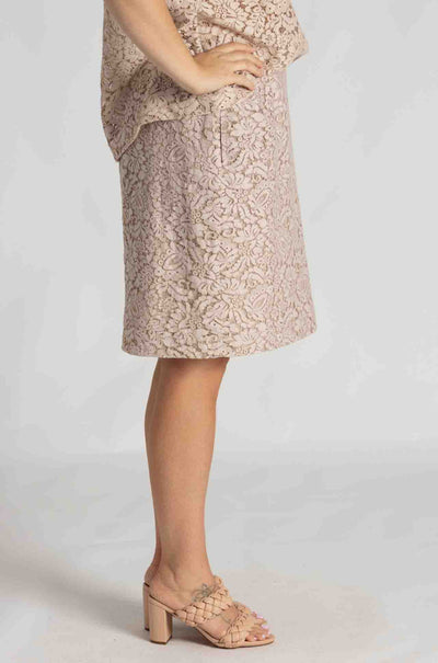Mela Purdie - Knee Skirt in Broderie Lace